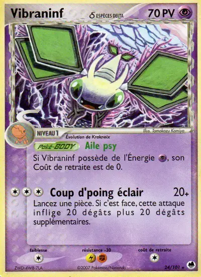 Image de la carte Pokemon Vibraninf δ 24/101