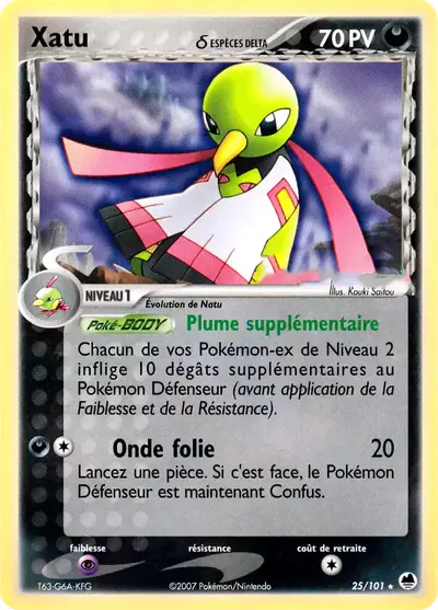 Image de la carte Pokemon Xatu δ 25/101