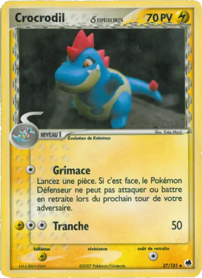 Image de la carte Pokemon Crocrodil δ 27/101