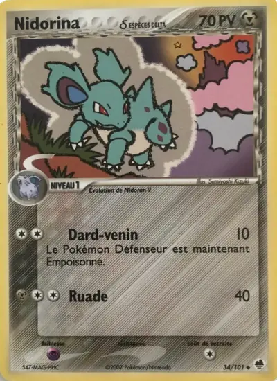 Image de la carte Pokemon Nidorina δ 34/101