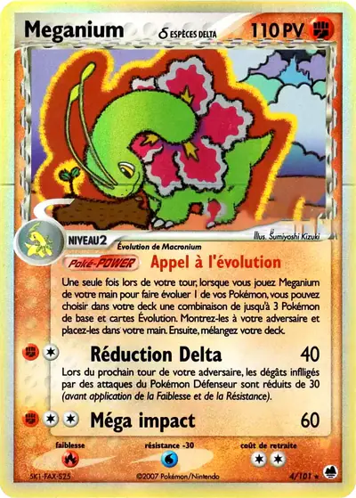 Image de la carte Pokemon Meganium δ 4/101