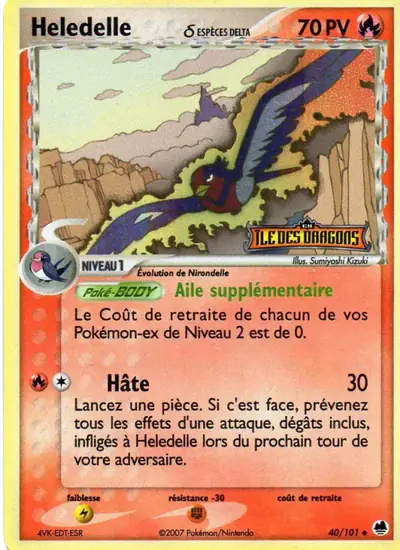 Image de la carte Pokemon Heledelle δ 40/101