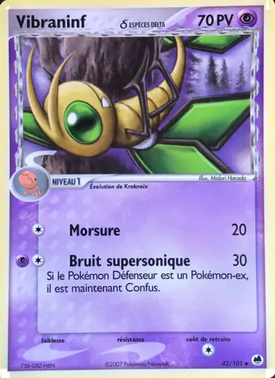 Image de la carte Pokemon Vibraninf δ 42/101