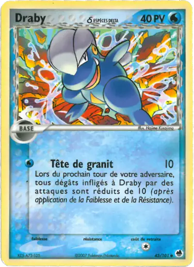 Image de la carte Pokemon Draby δ 43/101