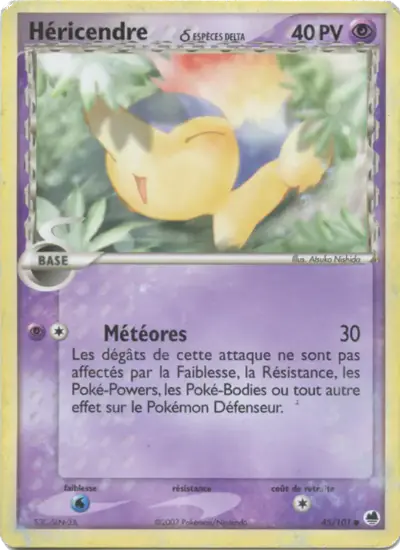 Image de la carte Pokemon Héricendre δ 45/101
