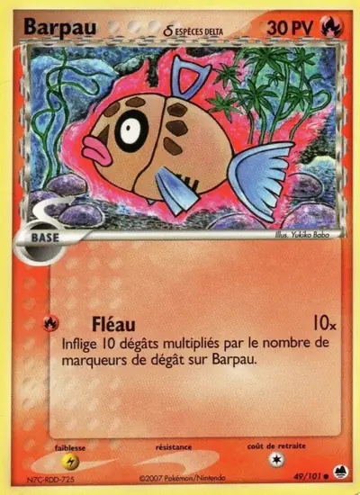Image de la carte Pokemon Barpau δ 49/101