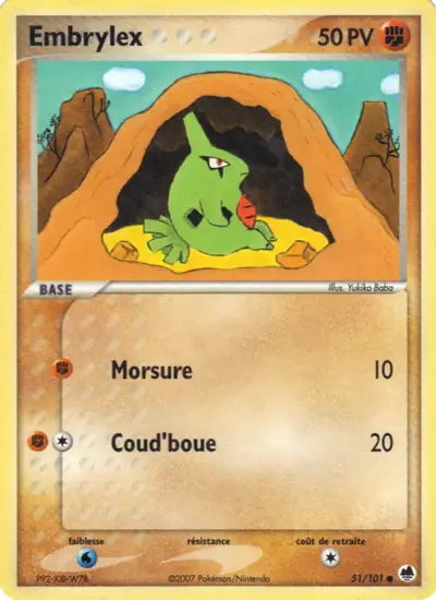 Image de la carte Pokemon Embrylex 51/101