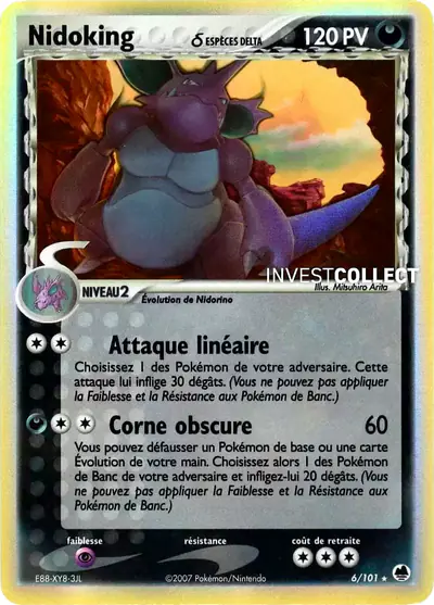 Image de la carte Pokemon Nidoking δ 6/101