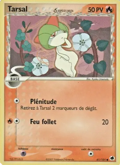 Image de la carte Pokemon Tarsal δ 61/101