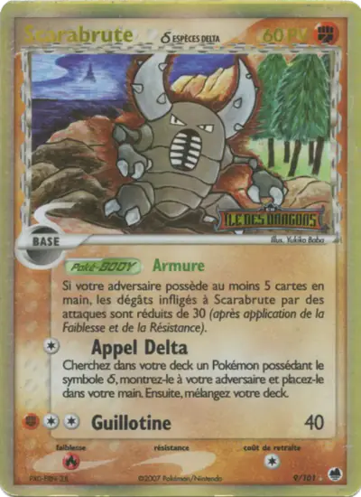 Image de la carte Pokemon Scarabrute δ 9/101