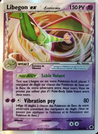 Image de la carte Pokemon Libegon ex δ 92/101