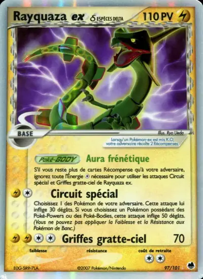 Image de la carte Pokemon Rayquaza ex δ 97/101
