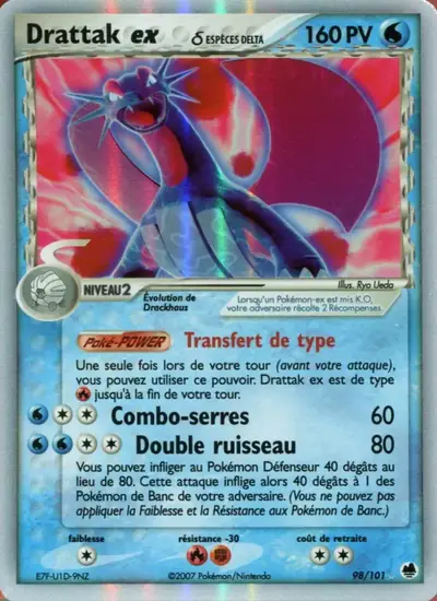 Image de la carte Pokemon Drattak ex δ 98/101