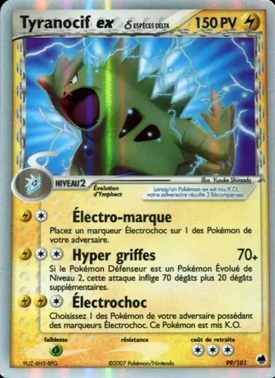 Image de la carte Pokemon Tyranocif ex δ 99/101