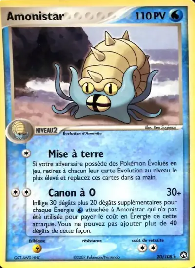 Image de la carte Pokemon Amonistar 20/108