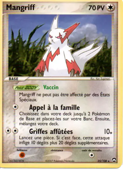 Image de la carte Pokemon Mangriff 25/108