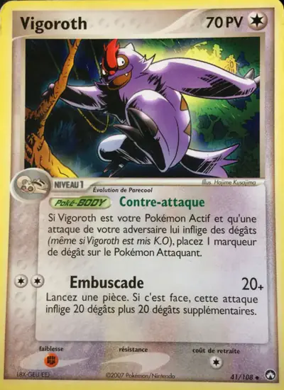 Image de la carte Pokemon Vigoroth 41/108