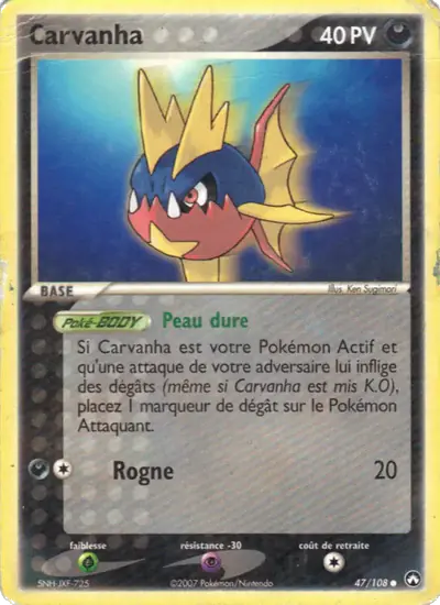 Image de la carte Pokemon Carvanha 47/108