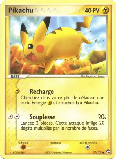 Image de la carte Pokemon Pikachu 57/108