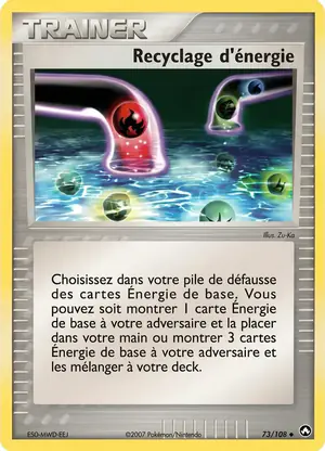 Recyclage d'&eacute;nergie 73/108