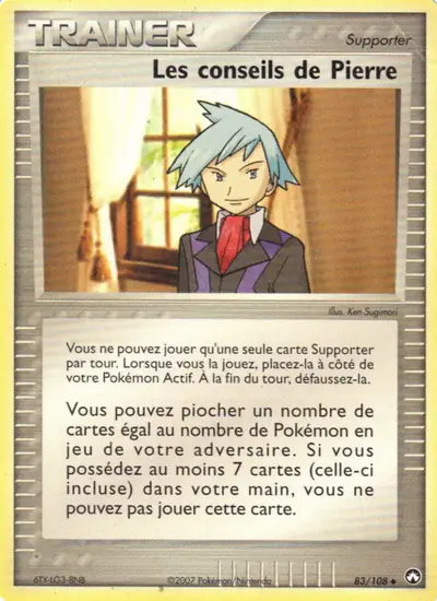 Image de la carte Pokemon Les conseils de Pierre 83/108