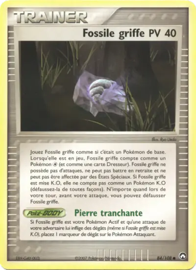Image de la carte Pokemon Fossile griffe 84/108