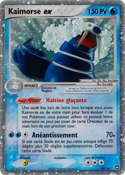 Image de la carte Pokemon Kaimorse ex 99/108