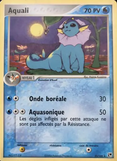 Image de la carte Pokemon Aquali 25/100