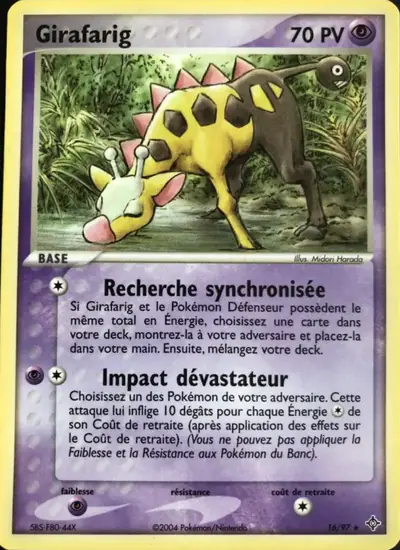 Image de la carte Pokemon Girafarig 16/97