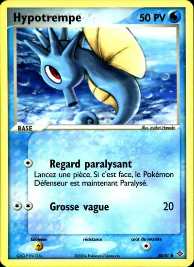 Image de la carte Pokemon Hypotrempe 58/97