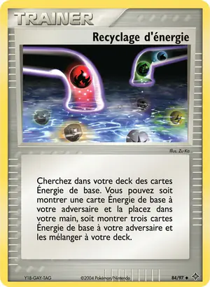 Recyclage d'&eacute;nergie 84/97