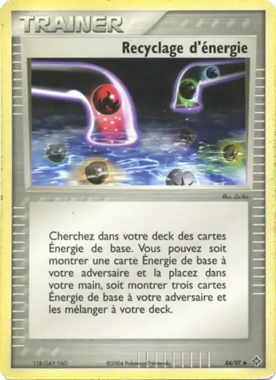 Image de la carte Pokemon Recyclage d'énergie 84/97
