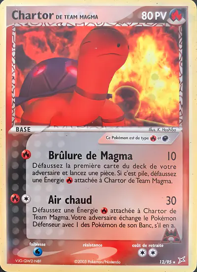 Image de la carte Pokemon Chartor de Team Magma 12/95