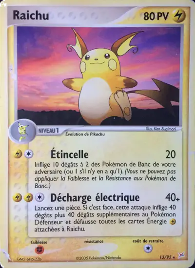 Image de la carte Pokemon Raichu 13/95