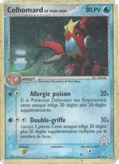 Image de la carte Pokemon Colhomard de Team Aqua 14/95