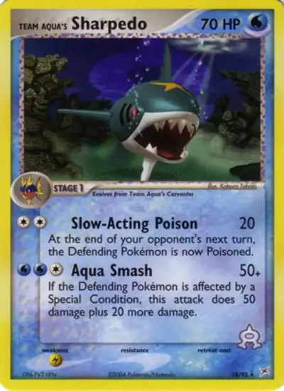 Image de la carte Pokemon Sharpedo de Team Aqua 18/95
