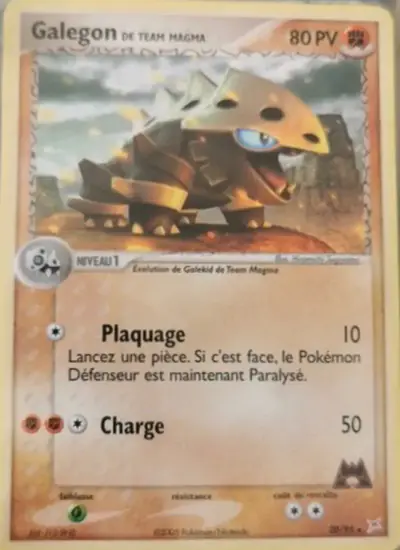 Image de la carte Pokemon Galegon de Team Magma 20/95