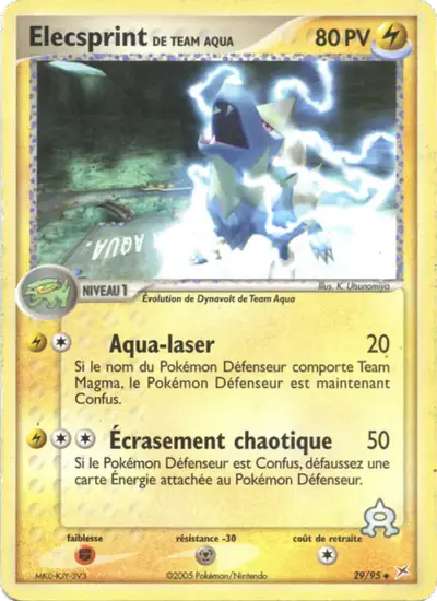 Image de la carte Pokemon Elecsprint de Team Aqua 29/95