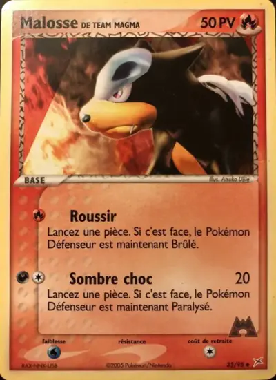Image de la carte Pokemon Malosse de Team Magma 35/95