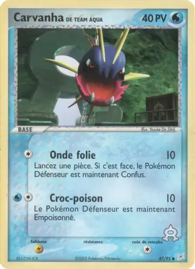 Image de la carte Pokemon Carvanha de Team Aqua 47/95
