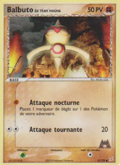Image de la carte Pokemon Balbuto de Team Magma 61/95