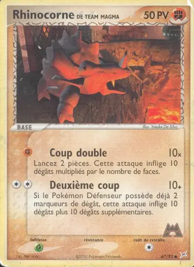 Image de la carte Pokemon Rhinocorne de Team Magma 67/95