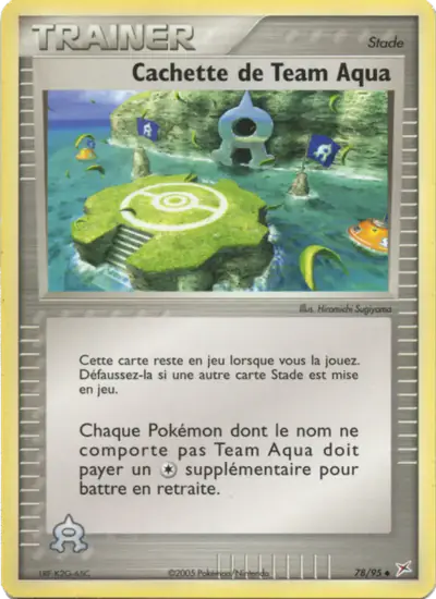 Image de la carte Pokemon Cachette de Team Aqua 78/95