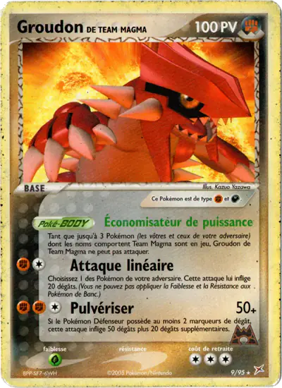Image de la carte Pokemon Groudon de Team Magma 9/95