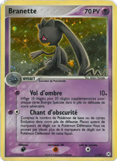 Image de la carte Pokemon Branette 1/101