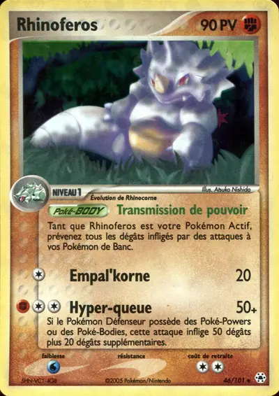 Image de la carte Pokemon Rhinoferos 46/101