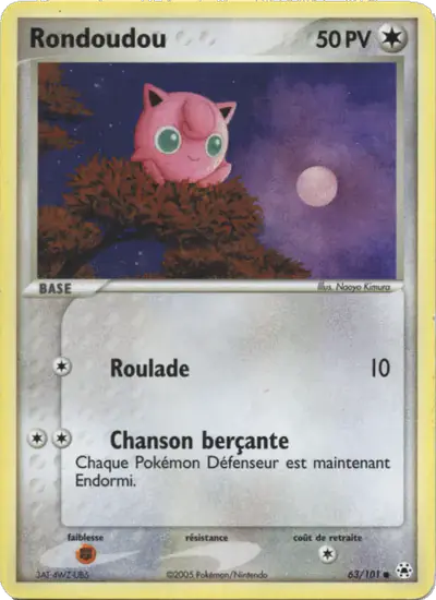 Image de la carte Pokemon Rondoudou 63/101