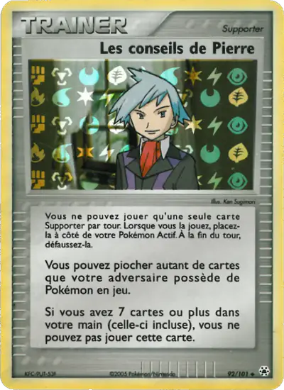 Image de la carte Pokemon Les conseils de Pierre 92/101