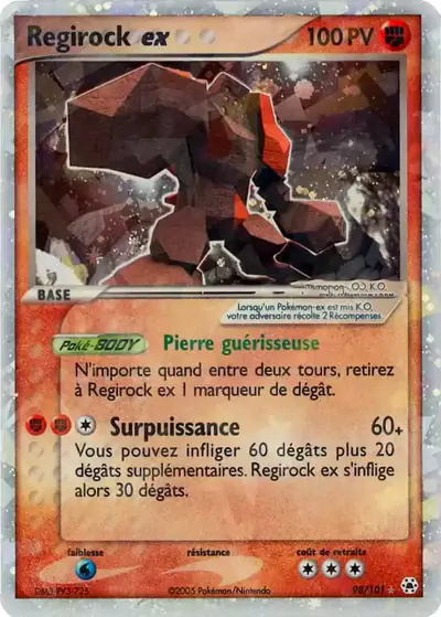 Image de la carte Pokemon Regirock ex 98/101