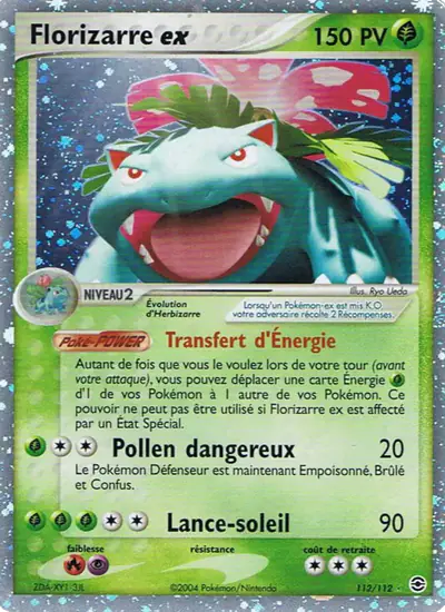 Image de la carte Pokemon Florizarre ex 112/112